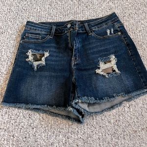 Judy Blue Destroyed Denim Shorts